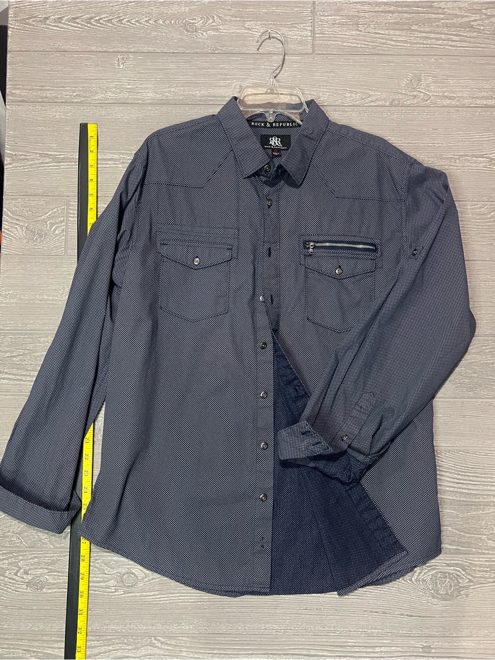 Rock & Republic Men's Navy Microdot Button-Down Shirt